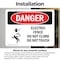 Signmission Electric Fence Do Not Climb Danger Sign, Vinyl Decal, 14in W x 10in L, 2PK OS-2PACK-DS-D-1014-L-2114 - alternate 6